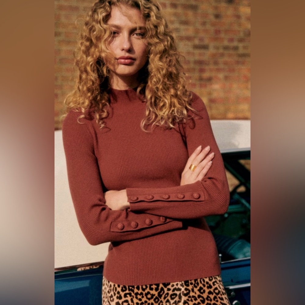 Sezane Hayley Chesnut Jumper Large